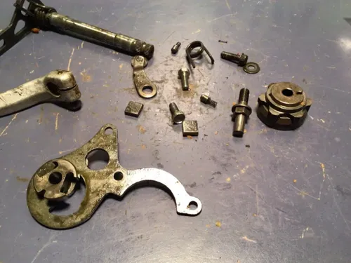 1987-1994 Honda Cr 125 Shift Drum Assembly Center shift shaft shifter pawls