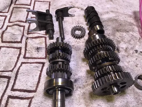 1978 Honda Hawk CB400T tranny transmission shift forks gears shift cam