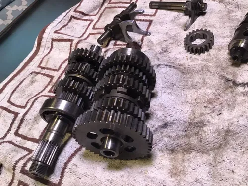 1978 Honda Hawk CB400T tranny transmission shift forks gears shift cam