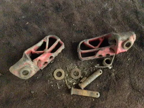 1991 KTM 250 EXC MX Foot Pegs mounts hardware