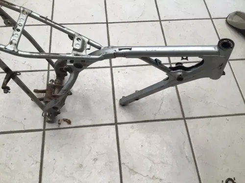 2000 Honda XR 100 R Frame Main Chassis Steel Stock Silver Good VIN OE XR100 CRF