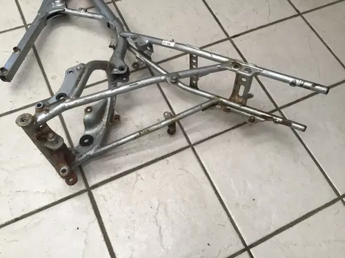 2000 Honda XR 100 R Frame Main Chassis Steel Stock Silver Good VIN OE XR100 CRF