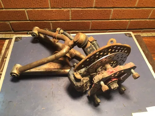 1991 HONDA TRX250X FRONT LEFT LOWER UPPER CONTROL A ARMS KNUCKLE HUB Caliper