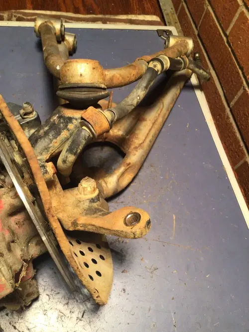 1991 HONDA TRX250X FRONT LEFT LOWER UPPER CONTROL A ARMS KNUCKLE HUB Caliper