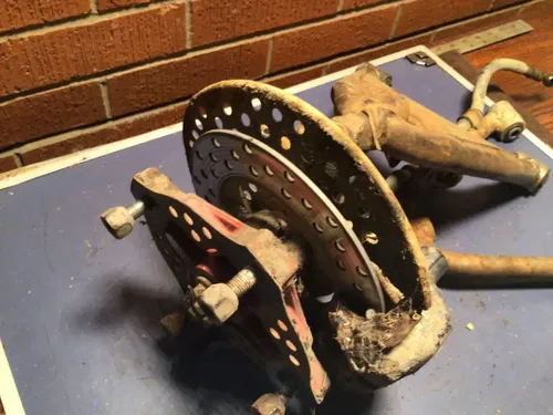 1991 HONDA TRX250X FRONT LEFT LOWER UPPER CONTROL A ARMS KNUCKLE HUB Caliper