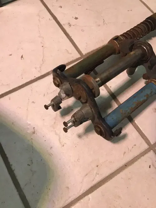 1965 Yamaha YG1 YG1T  front forks triple tree front suspension steering stem