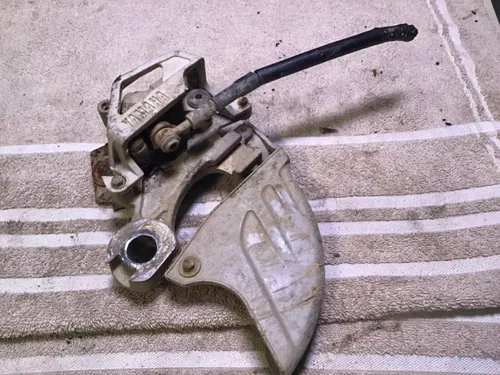 2002 Yamaha WR250F rear brake caliper rotor guard