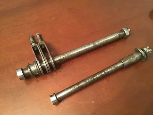 1974 Yamaha DT250 Front and Rear Axles