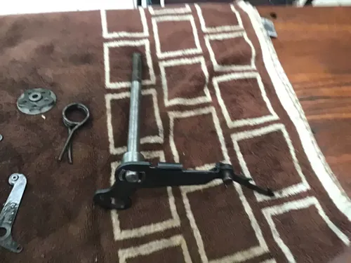 1974 Suzuki TS100 shift shaft shifting hardware gear selector spring
