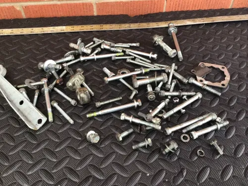 1993 Harley Davidson Sportster 883 misc chassis and motor hardware bolts