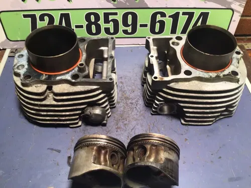 1981 YAMAHA VIRAGO 750 FRONT and REAR CYLINDER JUG Pistons Cylinders