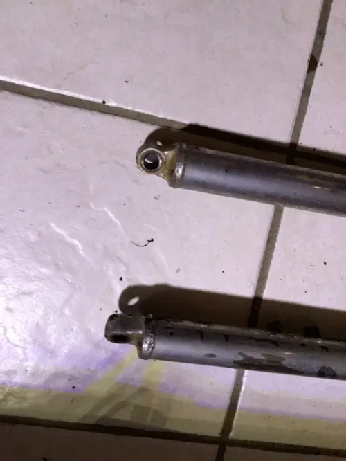 1972 Suzuki TS90 Enduro 90cc Front Suspension Forks  For Parts triple tree head