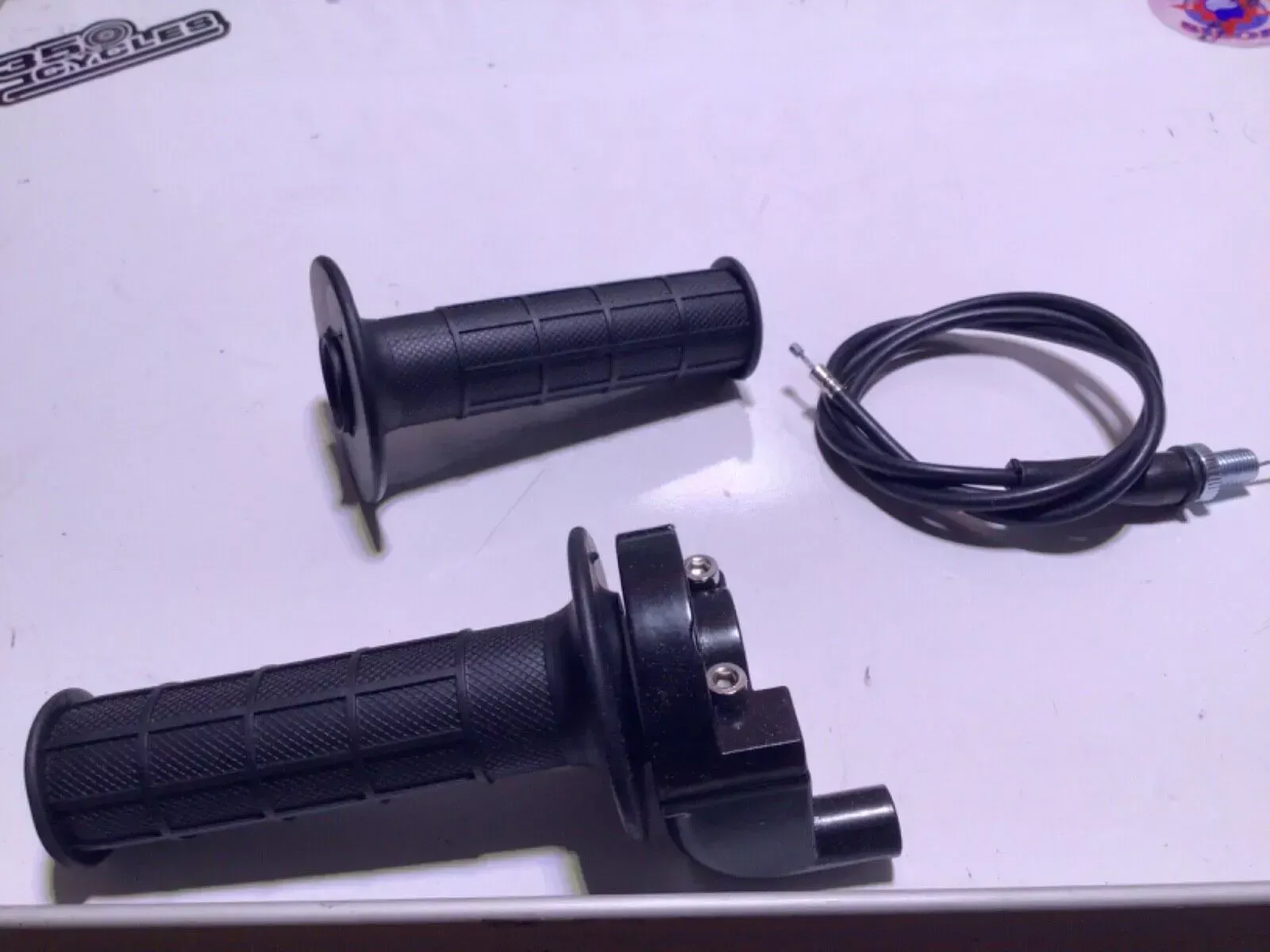 7/8" 22MM Throttle Twist Tube Handle Bar Sleeve Grips Throttle Cable KAwasaki G3