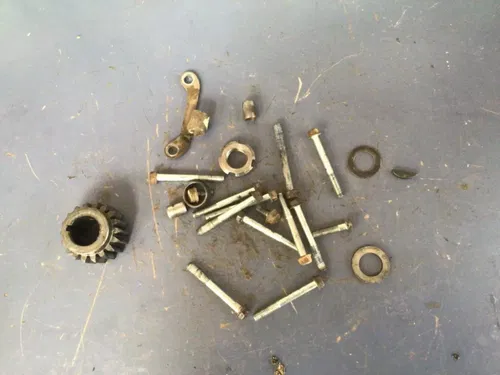2004 HONDA CRF150F OEM misc engine hardware primary gear clutch stay