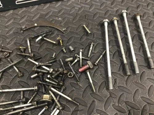 1991 Suzuki DR350 DR 350 OEM misc engine hardware oil line head bolts clutch