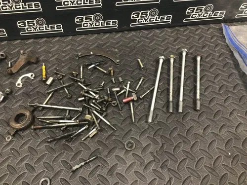 1991 Suzuki DR350 DR 350 OEM misc engine hardware oil line head bolts clutch
