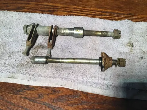 1974-1977 Kawasaki KZ400 KZ 400 Rear and front axles rear axle spacers chain adj