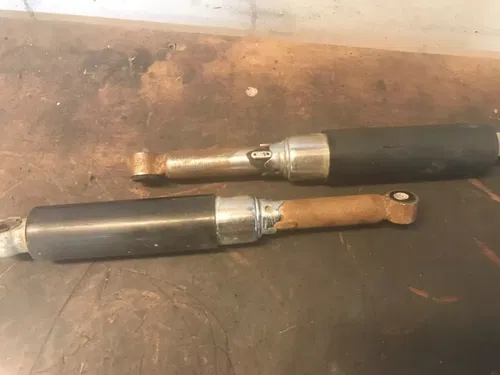 Rear shocks pulled from a 1980 Indian AMi 50cc