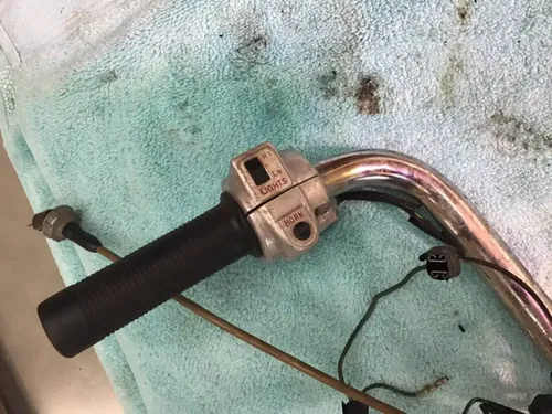 1978 Honda Express handle bars with wires and switches