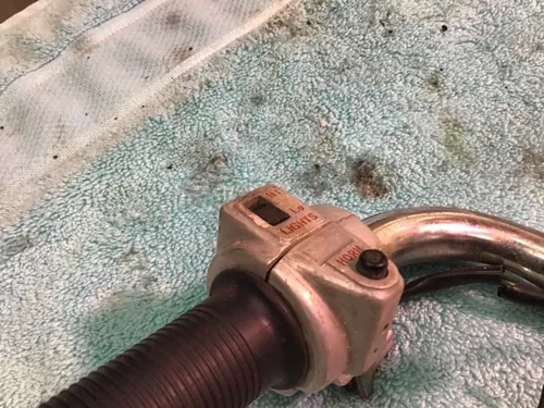 1978 Honda Express handle bars with wires and switches