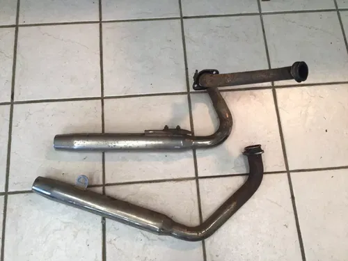 1981 Yamaha XV750 Virago exhaust headers mufflers pipes set