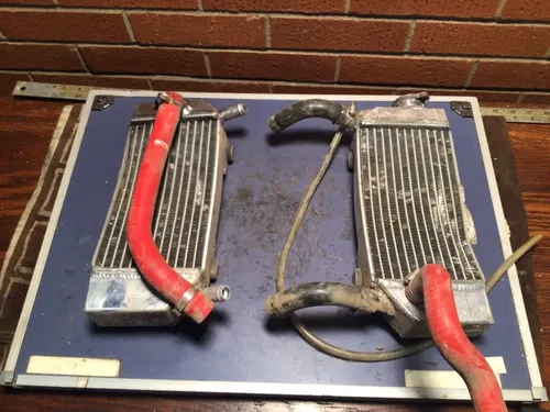 06-09 2008 CRF250R CRF 250R OEM Radiator Set Right Left Cooling Reservoir Fill A