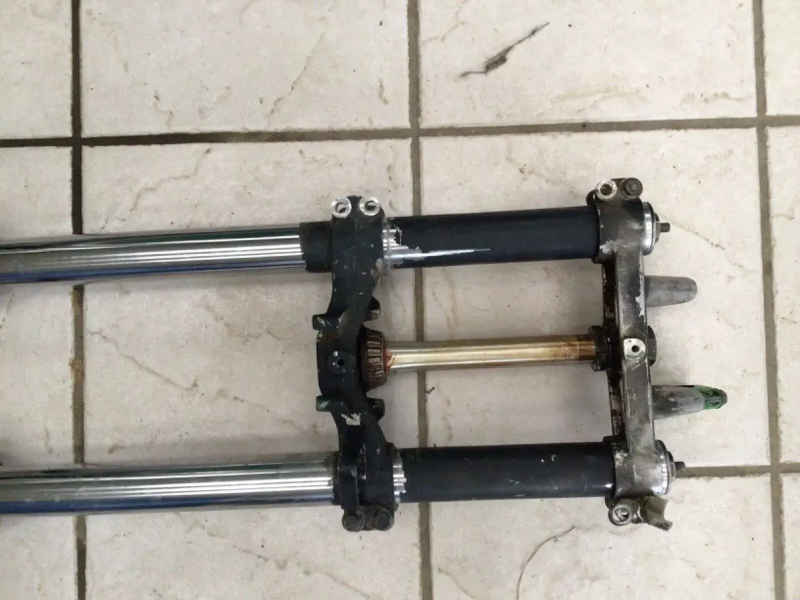 1987 Kawasaki KX125 43 mm Front Fork Set Left Right Forks