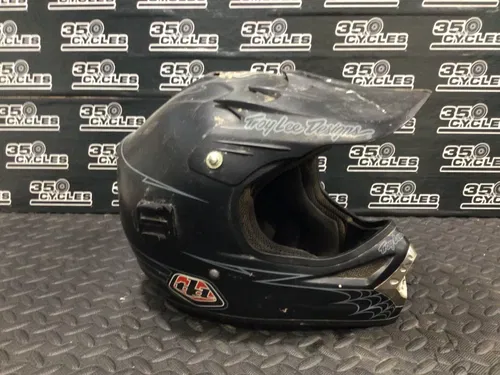 USED Troy Lee Designs Adult  Dirtbike dirt Motorcycle Helmet Black - L Large