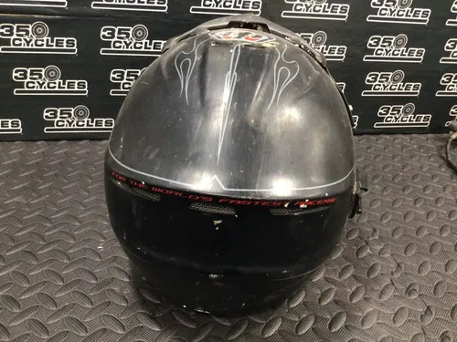 USED Troy Lee Designs Adult  Dirtbike dirt Motorcycle Helmet Black - L Large