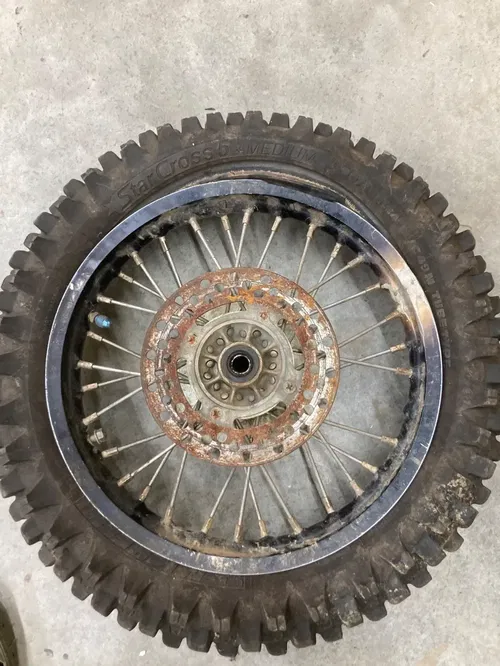 2008 86-20 RM85 RM80 J14X1.60 REAR WHEEL HUB ROTOR BRAKE 14” 64111-02B43