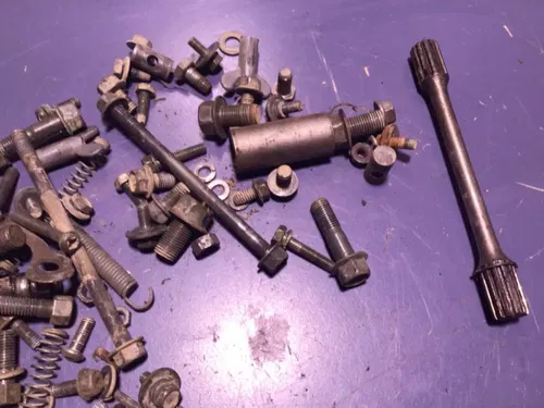 02-08 03 YAMAHA RAPTOR 80 misc engine chassis hardware bolts tank strap