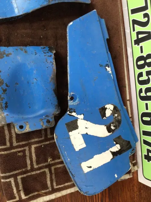 1995 SUZUKI RM80 NUMBER PLATE SIDE PANEL rear inner fender
