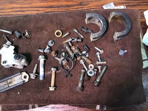 2008 06-16 Honda CRF150F CRF misc chassis hardware tank strap Perch bolts spring