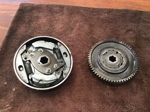 1981 Yamaha MJ50 Towny internal clutch centrifugal clutch housing starter gear