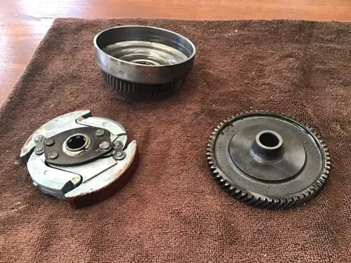 1981 Yamaha MJ50 Towny internal clutch centrifugal clutch housing starter gear