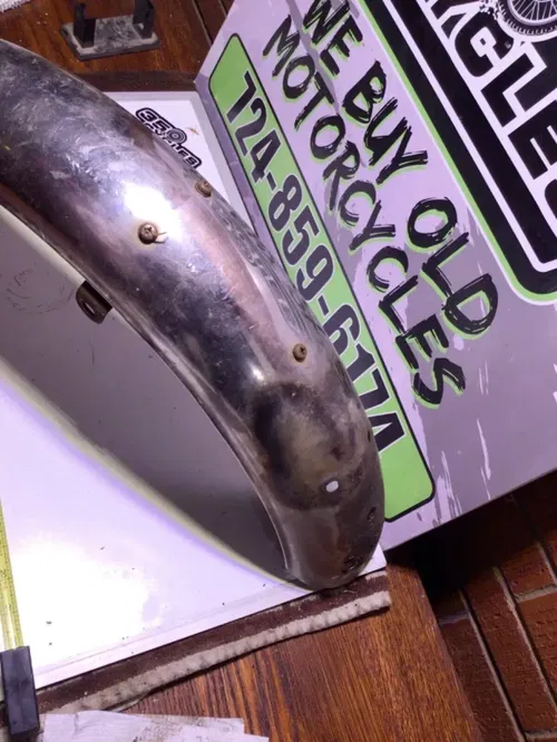 1967 1969 Kawasaki C2TR C2 TR Roadrunner Rear Fender Stainless Steel 35004-015