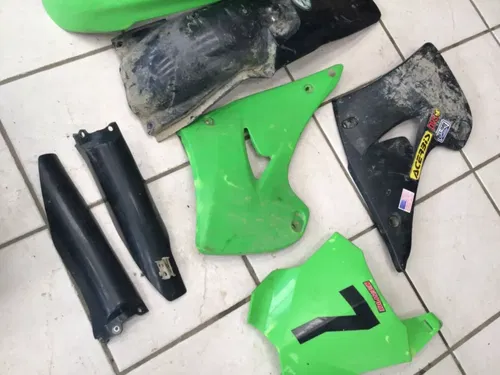 Plastic Kit Set Style Lime Green KX250 04-07 KX125 04-05