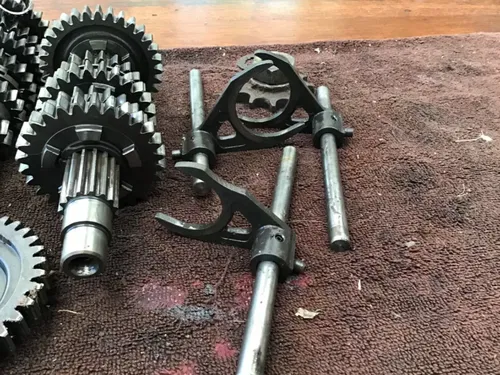1974 Penton KTM Hare Scrambler 250 transmission gears shift forks tranny