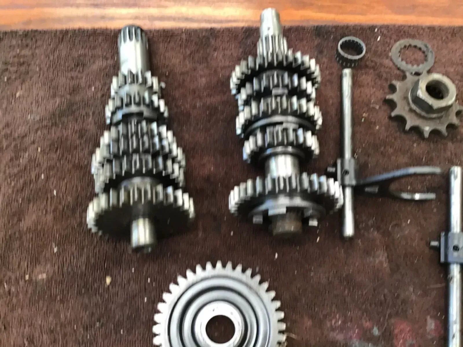 1974 Penton KTM Hare Scrambler 250 transmission gears shift forks tranny
