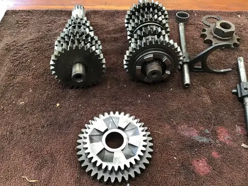 1974 Penton KTM Hare Scrambler 250 transmission gears shift forks tranny