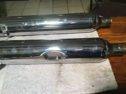 stock oem slip on mufflers harley touring exhaust roadglide flh electraglide 95+