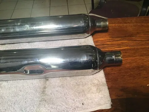 stock oem slip on mufflers harley touring exhaust roadglide flh electraglide 95+