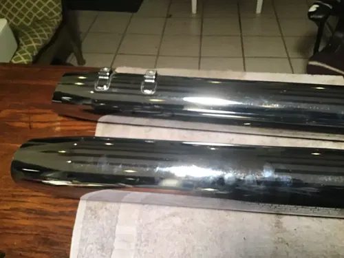 stock oem slip on mufflers harley touring exhaust roadglide flh electraglide 95+