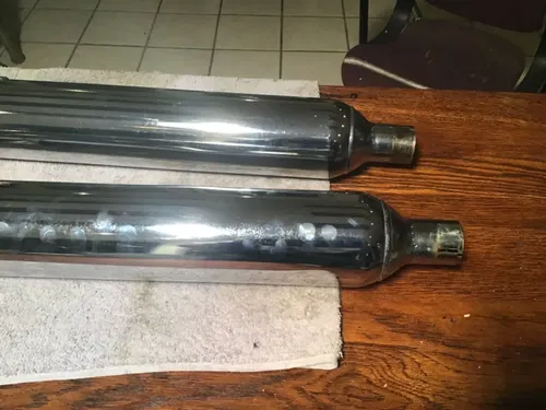 stock oem slip on mufflers harley touring exhaust roadglide flh electraglide 95+