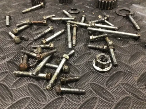 ✅  1997 - 2001 Kawasaki OEM KX 125 misc engine hardware bolts crank gear nut