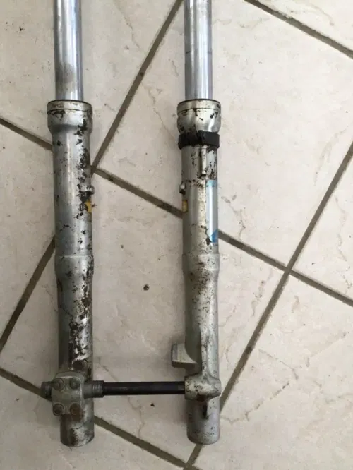 1984 Honda XL250R OEM Front Forks triple tree for parts  51400-KL4-671