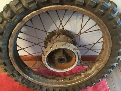 1975 Yamaha DT175 Rear Wheel with tire and sprocket hub