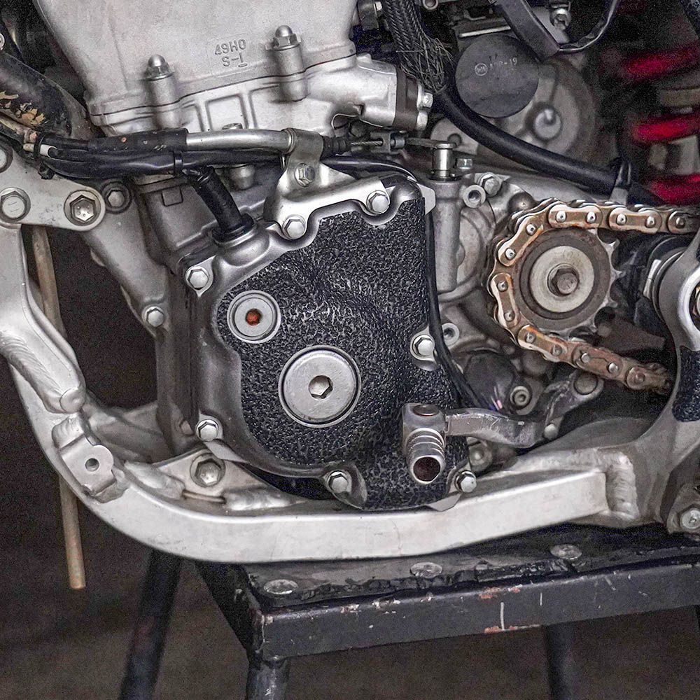 Black Ignition Guard 2010-2025 Suzuki RMZ250 Flywheel Engine Cover Grip Tape RMZ