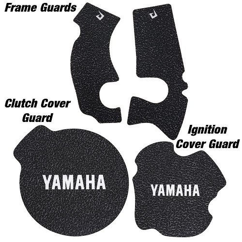 2002-2004 Yamaha YZ250 Black Engine Cover & Frame Guard Pack Grip Tape