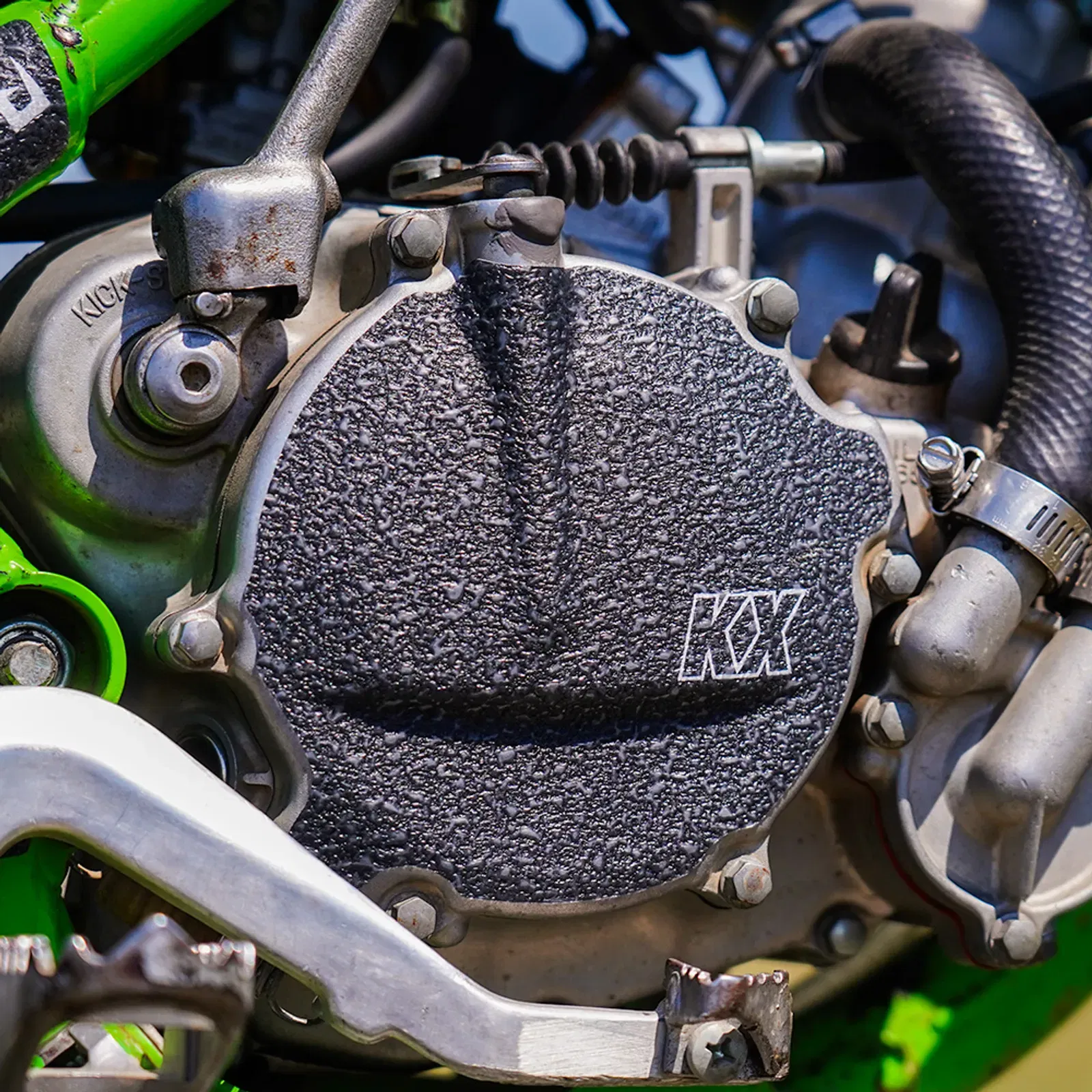 Black Clutch Guard 1998-2025 Kawasaki KX80 KX85 KX100 Engine